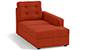 Apollo Sofa Set (Lava, Fabric Sofa Material, Compact Sofa Size, Soft Cushion Type, Sectional Sofa Type, Right Aligned Chaise Sofa Component, Tufted Back Type, Regular Back Height) by Urban Ladder