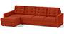 Apollo Sofa Set (Lava, Fabric Sofa Material, Compact Sofa Size, Soft Cushion Type, Sectional Sofa Type, Sectional Master Sofa Component, Tufted Back Type, Regular Back Height) by Urban Ladder
