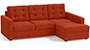 Apollo Sofa Set (Lava, Fabric Sofa Material, Compact Sofa Size, Soft Cushion Type, Sectional Sofa Type, Sectional Master Sofa Component, Tufted Back Type, Regular Back Height) by Urban Ladder