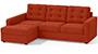 Apollo Sofa Set (Lava, Fabric Sofa Material, Compact Sofa Size, Soft Cushion Type, Sectional Sofa Type, Sectional Master Sofa Component, Tufted Back Type, Regular Back Height) by Urban Ladder