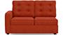 Apollo Sofa Set (Lava, Fabric Sofa Material, Regular Sofa Size, Soft Cushion Type, Sectional Sofa Type, Right Aligned 2 Seater Sofa Component, Tufted Back Type, Regular Back Height) by Urban Ladder