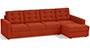 Apollo Sofa Set (Lava, Fabric Sofa Material, Regular Sofa Size, Soft Cushion Type, Sectional Sofa Type, Sectional Master Sofa Component, Tufted Back Type, Regular Back Height) by Urban Ladder