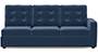 Apollo Sofa Set (Fabric Sofa Material, Compact Sofa Size, Soft Cushion Type, Sectional Sofa Type, Left Aligned 3 Seater Sofa Component, Lapis Blue, Tufted Back Type, Regular Back Height) by Urban Ladder