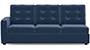 Apollo Sofa Set (Fabric Sofa Material, Compact Sofa Size, Soft Cushion Type, Sectional Sofa Type, Right Aligned 3 Seater Sofa Component, Lapis Blue, Tufted Back Type, Regular Back Height) by Urban Ladder