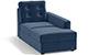 Apollo Sofa Set (Fabric Sofa Material, Compact Sofa Size, Soft Cushion Type, Sectional Sofa Type, Right Aligned Chaise Sofa Component, Lapis Blue, Tufted Back Type, Regular Back Height) by Urban Ladder