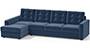 Apollo Sofa Set (Fabric Sofa Material, Compact Sofa Size, Soft Cushion Type, Sectional Sofa Type, Sectional Master Sofa Component, Lapis Blue, Tufted Back Type, Regular Back Height) by Urban Ladder