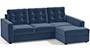 Apollo Sofa Set (Fabric Sofa Material, Regular Sofa Size, Soft Cushion Type, Sectional Sofa Type, Sectional Master Sofa Component, Lapis Blue, Tufted Back Type, Regular Back Height) by Urban Ladder