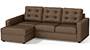 Apollo Sofa Set (Mocha, Fabric Sofa Material, Compact Sofa Size, Soft Cushion Type, Sectional Sofa Type, Sectional Master Sofa Component, Tufted Back Type, Regular Back Height) by Urban Ladder