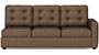 Apollo Sofa Set (Mocha, Fabric Sofa Material, Regular Sofa Size, Soft Cushion Type, Sectional Sofa Type, Left Aligned 3 Seater Sofa Component, Tufted Back Type, Regular Back Height) by Urban Ladder