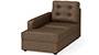 Apollo Sofa Set (Mocha, Fabric Sofa Material, Regular Sofa Size, Soft Cushion Type, Sectional Sofa Type, Left Aligned Chaise Sofa Component, Tufted Back Type, Regular Back Height) by Urban Ladder