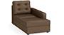 Apollo Sofa Set (Mocha, Fabric Sofa Material, Regular Sofa Size, Soft Cushion Type, Sectional Sofa Type, Right Aligned Chaise Sofa Component, Tufted Back Type, Regular Back Height) by Urban Ladder