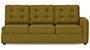 Apollo Sofa Set (Olive Green, Fabric Sofa Material, Regular Sofa Size, Soft Cushion Type, Sectional Sofa Type, Left Aligned 3 Seater Sofa Component, Tufted Back Type, Regular Back Height) by Urban Ladder
