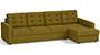 Apollo Sofa Set (Olive Green, Fabric Sofa Material, Regular Sofa Size, Soft Cushion Type, Sectional Sofa Type, Sectional Master Sofa Component, Tufted Back Type, Regular Back Height) by Urban Ladder