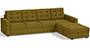 Apollo Sofa Set (Olive Green, Fabric Sofa Material, Regular Sofa Size, Soft Cushion Type, Sectional Sofa Type, Sectional Master Sofa Component, Tufted Back Type, Regular Back Height) by Urban Ladder