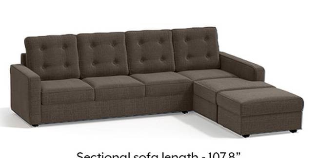 Apollo Sofa Set (Fabric Sofa Material, Regular Sofa Size, Soft Cushion Type, Sectional Sofa Type, Sectional Master Sofa Component, Pine Brown, Tufted Back Type, Regular Back Height)