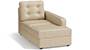 Apollo Sofa Set (Pearl, Fabric Sofa Material, Compact Sofa Size, Soft Cushion Type, Sectional Sofa Type, Right Aligned Chaise Sofa Component, Tufted Back Type, Regular Back Height) by Urban Ladder