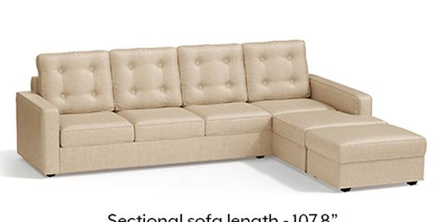 Apollo Sofa Set (Pearl, Fabric Sofa Material, Regular Sofa Size, Soft Cushion Type, Sectional Sofa Type, Sectional Master Sofa Component, Tufted Back Type, Regular Back Height)