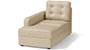 Apollo Sofa Set (Pearl, Fabric Sofa Material, Regular Sofa Size, Soft Cushion Type, Sectional Sofa Type, Left Aligned Chaise Sofa Component, Tufted Back Type, Regular Back Height) by Urban Ladder