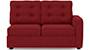 Apollo Sofa Set (Fabric Sofa Material, Compact Sofa Size, Soft Cushion Type, Sectional Sofa Type, Left Aligned 2 Seater Sofa Component, Salsa Red, Tufted Back Type, Regular Back Height) by Urban Ladder