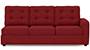 Apollo Sofa Set (Fabric Sofa Material, Compact Sofa Size, Soft Cushion Type, Sectional Sofa Type, Left Aligned 3 Seater Sofa Component, Salsa Red, Tufted Back Type, Regular Back Height) by Urban Ladder