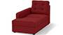 Apollo Sofa Set (Fabric Sofa Material, Compact Sofa Size, Soft Cushion Type, Sectional Sofa Type, Left Aligned Chaise Sofa Component, Salsa Red, Tufted Back Type, Regular Back Height) by Urban Ladder