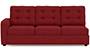 Apollo Sofa Set (Fabric Sofa Material, Compact Sofa Size, Soft Cushion Type, Sectional Sofa Type, Right Aligned 3 Seater Sofa Component, Salsa Red, Tufted Back Type, Regular Back Height) by Urban Ladder