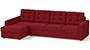 Apollo Sofa Set (Fabric Sofa Material, Compact Sofa Size, Soft Cushion Type, Sectional Sofa Type, Sectional Master Sofa Component, Salsa Red, Tufted Back Type, Regular Back Height) by Urban Ladder
