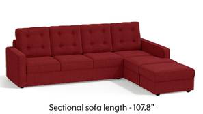 Apollo Sectional Tufted Sofa (Salsa Red)