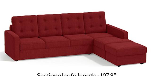 Apollo Sofa Set (Fabric Sofa Material, Regular Sofa Size, Soft Cushion Type, Sectional Sofa Type, Sectional Master Sofa Component, Salsa Red, Tufted Back Type, Regular Back Height)