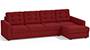 Apollo Sofa Set (Fabric Sofa Material, Regular Sofa Size, Soft Cushion Type, Sectional Sofa Type, Sectional Master Sofa Component, Salsa Red, Tufted Back Type, Regular Back Height) by Urban Ladder