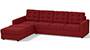 Apollo Sofa Set (Fabric Sofa Material, Regular Sofa Size, Soft Cushion Type, Sectional Sofa Type, Sectional Master Sofa Component, Salsa Red, Tufted Back Type, Regular Back Height) by Urban Ladder