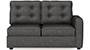 Apollo Sofa Set (Steel, Fabric Sofa Material, Regular Sofa Size, Soft Cushion Type, Sectional Sofa Type, Left Aligned 2 Seater Sofa Component, Tufted Back Type, Regular Back Height) by Urban Ladder
