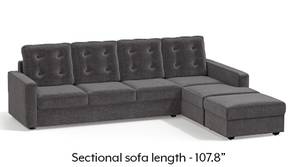 Apollo Sectional Tufted Sofa (Smoke)