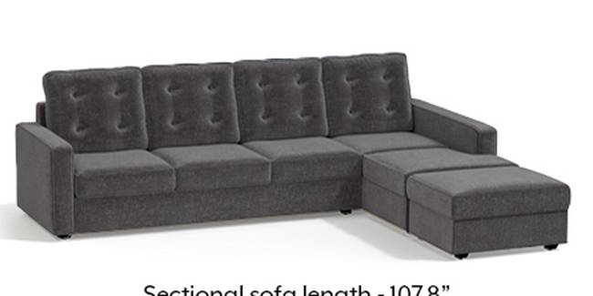 Apollo Sofa Set (Smoke, Fabric Sofa Material, Regular Sofa Size, Soft Cushion Type, Sectional Sofa Type, Sectional Master Sofa Component, Tufted Back Type, Regular Back Height)