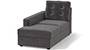 Apollo Sofa Set (Smoke, Fabric Sofa Material, Regular Sofa Size, Soft Cushion Type, Sectional Sofa Type, Left Aligned Chaise Sofa Component, Tufted Back Type, Regular Back Height) by Urban Ladder