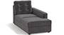 Apollo Sofa Set (Smoke, Fabric Sofa Material, Regular Sofa Size, Soft Cushion Type, Sectional Sofa Type, Right Aligned Chaise Sofa Component, Tufted Back Type, Regular Back Height) by Urban Ladder