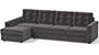 Apollo Sofa Set (Smoke, Fabric Sofa Material, Regular Sofa Size, Soft Cushion Type, Sectional Sofa Type, Sectional Master Sofa Component, Tufted Back Type, Regular Back Height) by Urban Ladder