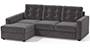 Apollo Sofa Set (Smoke, Fabric Sofa Material, Regular Sofa Size, Soft Cushion Type, Sectional Sofa Type, Sectional Master Sofa Component, Tufted Back Type, Regular Back Height) by Urban Ladder