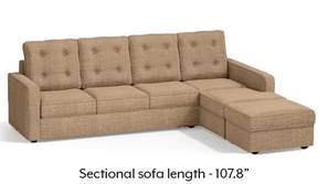 Apollo Sectional Tufted Sofa (Sandshell Beige)