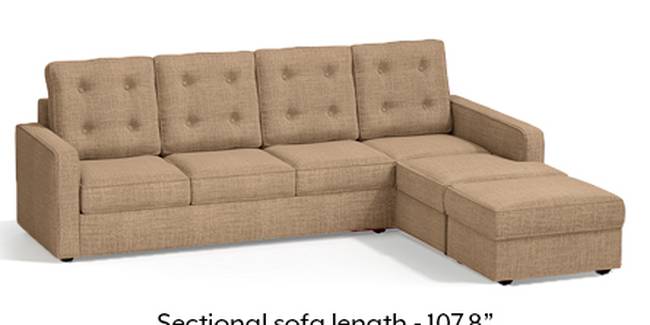 Apollo Sofa Set (Fabric Sofa Material, Regular Sofa Size, Soft Cushion Type, Sectional Sofa Type, Sectional Master Sofa Component, Sandshell Beige, Tufted Back Type, Regular Back Height)