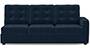 Apollo Sofa Set (Fabric Sofa Material, Regular Sofa Size, Soft Cushion Type, Sectional Sofa Type, Left Aligned 3 Seater Sofa Component, Sea Port Blue Velvet, Tufted Back Type, Regular Back Height) by Urban Ladder