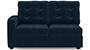 Apollo Sofa Set (Fabric Sofa Material, Regular Sofa Size, Soft Cushion Type, Sectional Sofa Type, Right Aligned 2 Seater Sofa Component, Sea Port Blue Velvet, Tufted Back Type, Regular Back Height) by Urban Ladder