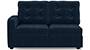Apollo Sofa Set (Fabric Sofa Material, Regular Sofa Size, Soft Cushion Type, Sectional Sofa Type, Right Aligned 2 Seater Sofa Component, Sea Port Blue Velvet, Tufted Back Type, Regular Back Height) by Urban Ladder
