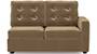 Apollo Sofa Set (Fabric Sofa Material, Regular Sofa Size, Soft Cushion Type, Sectional Sofa Type, Left Aligned 2 Seater Sofa Component, Tuscan Tan Velvet, Tufted Back Type, Regular Back Height) by Urban Ladder