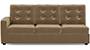 Apollo Sofa Set (Fabric Sofa Material, Regular Sofa Size, Soft Cushion Type, Sectional Sofa Type, Right Aligned 3 Seater Sofa Component, Tuscan Tan Velvet, Tufted Back Type, Regular Back Height) by Urban Ladder