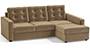 Apollo Sofa Set (Fabric Sofa Material, Regular Sofa Size, Soft Cushion Type, Sectional Sofa Type, Sectional Master Sofa Component, Tuscan Tan Velvet, Tufted Back Type, Regular Back Height) by Urban Ladder