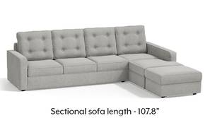 Apollo Sectional Tufted Sofa (Vapour Grey)