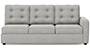 Apollo Sofa Set (Fabric Sofa Material, Regular Sofa Size, Soft Cushion Type, Sectional Sofa Type, Left Aligned 3 Seater Sofa Component, Vapour Grey, Tufted Back Type, Regular Back Height) by Urban Ladder