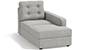 Apollo Sofa Set (Fabric Sofa Material, Regular Sofa Size, Soft Cushion Type, Sectional Sofa Type, Right Aligned Chaise Sofa Component, Vapour Grey, Tufted Back Type, Regular Back Height) by Urban Ladder