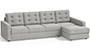 Apollo Sofa Set (Fabric Sofa Material, Regular Sofa Size, Soft Cushion Type, Sectional Sofa Type, Sectional Master Sofa Component, Vapour Grey, Tufted Back Type, Regular Back Height) by Urban Ladder
